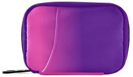 Pillendose mit Farbverlauf, für 7 Tage, tragbar, kompakt, Pink / Violett
