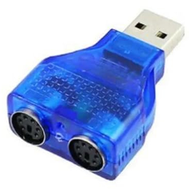 UNbit Adaptador convertidor USB 2,0 A Macho A 2 Puertos PS2 Hembra, Compatible con Conector de Teclado y ratón, Cable Adaptador USB A PS2 Cables (Color : One Size)
