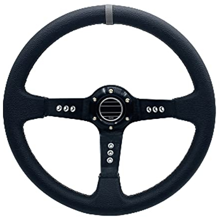SkyjOy Sportlenkrad Universal Drifting Racing Lenkrad Aluminiumhalter 13.5 9,5 cm Deep Teller 350mm Auto Sport Lenkrad