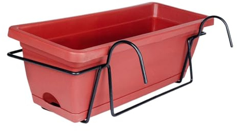 Gralara Hängender Gartenpflanzer für Den Außenbereich, Rot