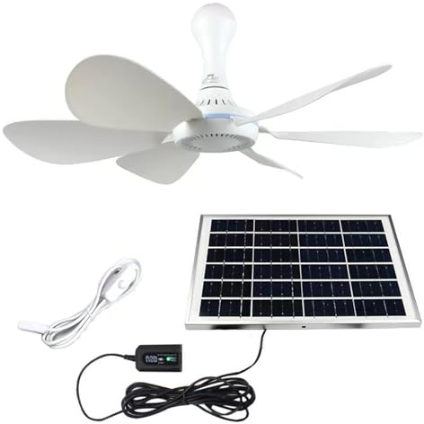 Ventilateur USB à énergie solaire Petit ventilateur de plafond pour l'extérieur 6 pièces ABS Plug-in Ventilateurs Ventilateur de camping 5-10 mètres carrés 6/10W Ventilateur solaire pour extérieur