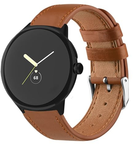 Uhrenarmband für Google Pixel Watch 3 45mm - Premium Echtes Leder Outdoor Sportarmband für Damen und Herren - Ersatzband Kompatibel mit Google Pixel Watch 3