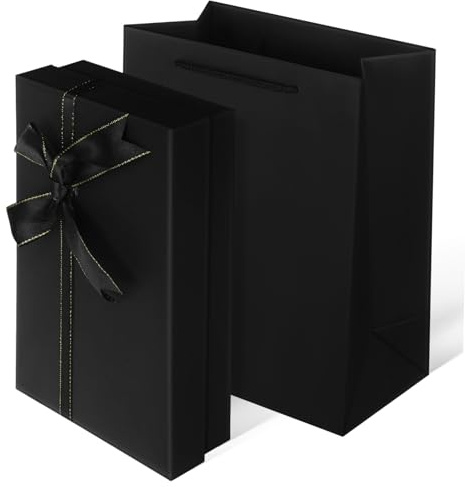 HOOTNEE Geschenkbox Mit Schleife Große Geschenkbox Für Diverse Anlässe Robustes Papierschachtel Für Geburtstagsgeschenke Und Weihnachtsgeschenke Geschenktüte Für Einfachen Transport