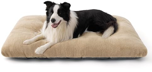 BEDSURE XL Hundebett Waschbar, Hundematratze, 104x69x8cm, Kamel | XL Beruhigendes Hundekissen Mit Dicker Polsterung für XL-Hunde, Rutschfester Boden, Praktische Waschbare Konstruktion