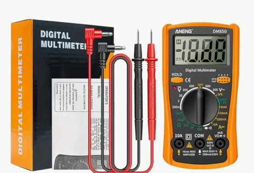 ANENG, Digital Multimeter 1999 COUNT DM850, LCD Display, Hold Function, 600V CAT II