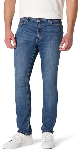 Amazon Essentials Herren Skinny-Fit-Jeans mit Mittlerem Stretchanteil, Stone Mittlere Waschung, 33W / 32L