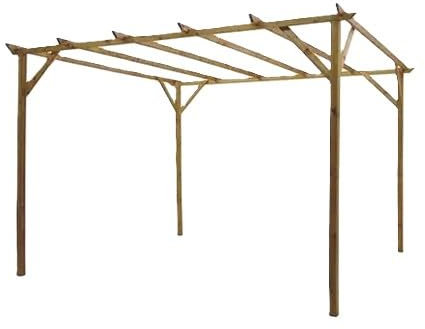 Premium Wooden Pergola Kit – Handcrafted Sculpted Rafters for a Stylish Outdoor Retreat (Green, 1.8 x 1.8 m)