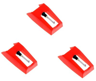 JOINPAYA 3stücke Rot Plattenspieler Nadel Grammophon Schallplattennadel Stylus Für Grammophon Ersatz Nadeln Rot Plattenspielernadeln Konische Nadeln Für Klangqualität
