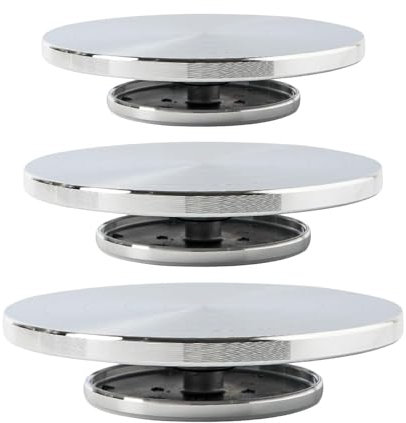Tortenplatte Drehbar,Töpferscheibe Töpferscheibe Aluminium Bildhauerei Drehteller Skulptur DIY Ton Werkzeug Spinner(16cm)
