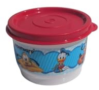 Tupperware Scatola da 120 ml per bambini, con coperchio, 120 ml (coperchio rosso Disney)