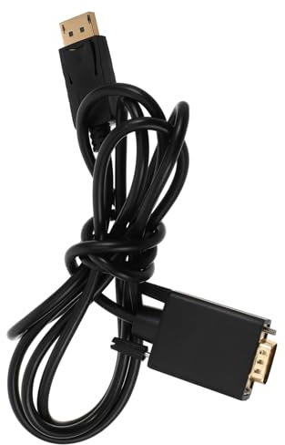 POPETPOP 1.8m Cable Adaptador Displayport Vga De Macho Macho para Monitor De Ordenador TV y Proyector Vídeo HD Cable De Monitor Adaptador Displayport