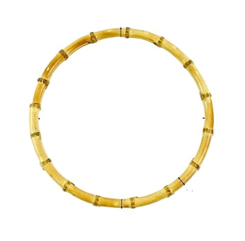 Manici bamboo per borse 2/4 pezzi 7,5-18 cm anelli di bambù manici for borse fai da te fatti a mano artigianato in legno chiusura manico rotondo borsa accessori intrecciati(LightYellow-15cm,2Pcs)