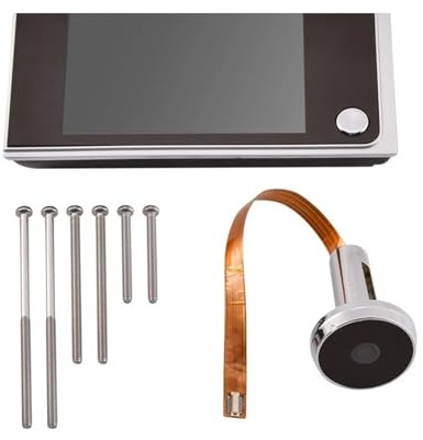 VEKELETE Judas vidéo numérique de 3,5 Pouces, Sonnette avec Angle de 120 degrés, Sonnette de Porte extérieure(10 PCS mop Cloth)