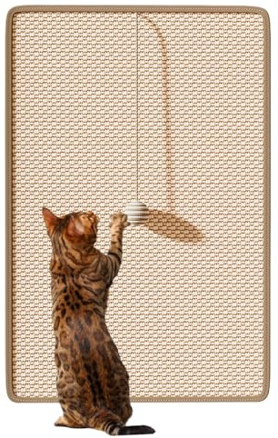 Kratzbrett Für Katzen - Eck Kratzbrett Für Kitten Mit Spielbällen - Sisal Senkrecht Möbelschutz Für Zuhause Wand Couch Sofa - Für Langeweile Hauskatzen Haustiere Indoor