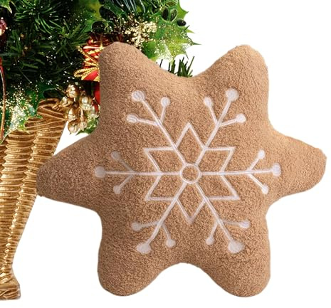 Genérico Almohada Decorativa para Navidad,Peluche Decorativo Lindo - Peluche De Galleta De Jengibre | para Niños Bebés Niños Pequeños Cama Casa Interior Decoraciones De Acción De Gracias Y Fiestas