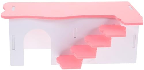 DOITOOL Hamsterhaus mit Leiterdesign aus PVC Multifunktionales Versteckspielzeug und Schlafplattform Kleintierhaus für Meerschweinchen und Hamster Rückzugsort für Kleine Haustiere