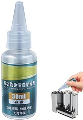 Flusso Per Acciaio Inossidabile - 30 Ml Pasta Saldante, Forte Alla Saldatura | Fluido Per Saldatura No-Clean, Foglio Di Rame Al Nichel Per Batteria | Strumento Di Caricamento Rapido Wick Tin Per