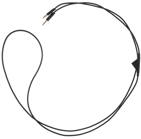 Ipetboom Replacement Headphone Audio Cable for Compatible A10 A30 A40 Gaming Headset, Double-ended Stereo Jack Cord, Black Wired Headphones Cable for PC and Console Use