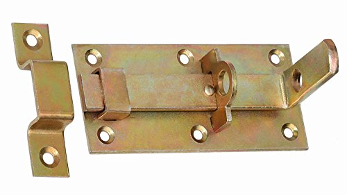 Türschloßriegel Türriegel Schubriegel 130/60 Sicherheits-Schlossriegel gerade Gelb