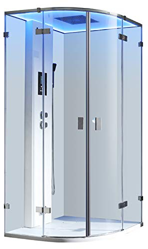 AWT Dampfdusche LD109F15 weiß glänzend/100x100