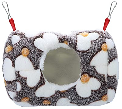 Wontee Hamster Hammock Warm Bed House Small Animal Hideout for Hamsters Gerbil Young Rat Mouse (Coffee)