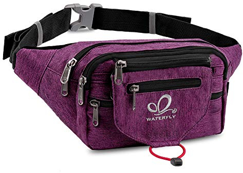 WATERFLY Bauchtasche Gürteltasche Damen und Herren Sport Hüfttasche für Laufen Fitness Joggen Wandern