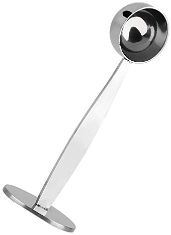 Coffee Scoop 2-in-1 Stand Coffee Measure Spoon Espresso Stamp Stainless Steel Coffee Scoop Measuring and Tamping Coffee Spoon