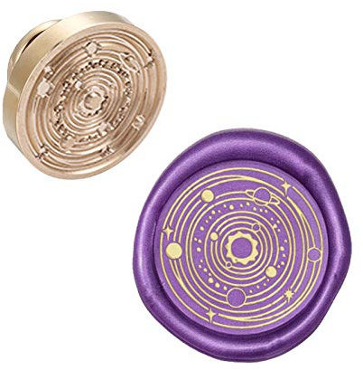 CRASPIRE Wax Seal Stamp Head Universum Abnehmbare Versiegelung Messing Stamp Head Für Kreative Geschenkumschläge Einladungskarten Dekoration