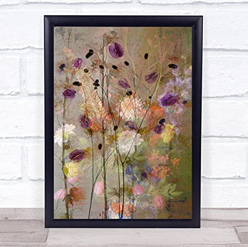 Fingerprint Designs Painterly Flowers Flower Hortensia Bouquet Colour Colourful Graphic Art Print