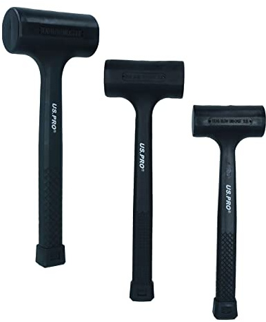 3 st Dead Blow Hammer Set Klubba Shot Laddat Huvud Impact Rekyl 0,9 kg 0,9 kg 1,4 kg