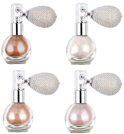 4 PCS Spray Paillette,Poudre Brillante Scintillante,Spray De Pulvérisation Scintillant,Paillettes De Maquillage,Poudre Pailletée En Spray,Paillettes Poudre Spray,pour Cheveux Visage Corps Cosmétique
