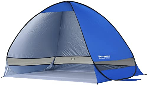 Semptec Urban Survival Technology Pop Up Zelt: Pop-up-Strandzelt für 2 Personen, Belüftung, 200 x 120 x 130 cm, UV50+ (Strandmuschel, Strand Windschutz, Sonnenschirm)