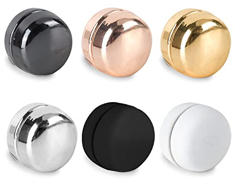 Hijab Pins Hijab Magnetische Pins Magnetische Schal Brosche Perle Runde Hijab, Hijab Brosche Starke Metallbeschichtung Magnetische für Pullover Bluse Cardigan Kleider Schal Jacke（6 Stück）