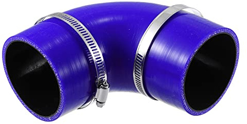 X AUTOHAUX 70 mm 2.75 ID 90 grados manguera reductor acoplador conjunto azul