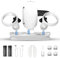 VR Charging Dock for Oculus Quest 2/Meta Quest 2, VR Headset Charging Stand Compatible with Quest 2,Wall Mount Charging Station with LED Light,2 Rechargeable Batteries, and USB-C Charger Cable