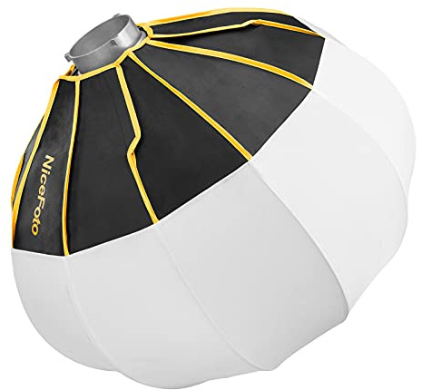 Softbox da 50 cm HUIOP 50cm / 20 pollici pieghevole stile lanterna Softbox a forma di palla Soft Box con supporto per Bowens Quick-Install portatile per Speedlite Studio strobe Flash Light