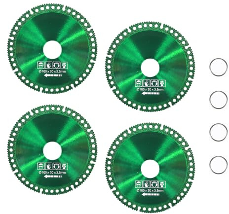 Neyared 4PCS 100mm Angle Grinder Wood Cutting Discs, Metal Glass Tile Cutting Disc, Multifunctional and Quick Change