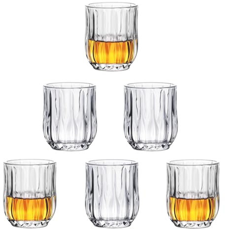 Funny Tequila Shot Glass Set of 6 - 3oz Mini Cute Clear Shot Glasses for Snifters & Tasting