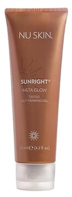 Nu Skin Sunright Insta Glow Self Tanner Gel | 4.2 oz | Summer Tan | Face & Body Bronzer | Beauty & Skin Care | Vitamin E & Avocado Oil & Amino Acids