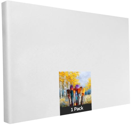 Künstlerleinwand Keilrahmen - 1 Stück - 70x90cm - weiß - zum Bemalen | Weiße Künstlerleinwand zum Bemalen, 1 Stück, 70x90cm, Keilrahmen, Polyester, für Acrylfarben und Textilfarben