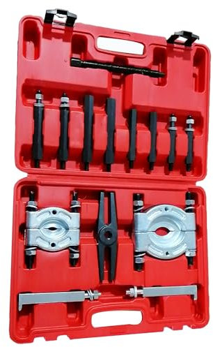 SRSDG Kit de Extractor de cojinetes de Bolas, 14 Piezas, Extractor de Volante, Juego de cojinetes de Bolas para automóvil, Resistente, Capacidad de 5 toneladas (Rojo)