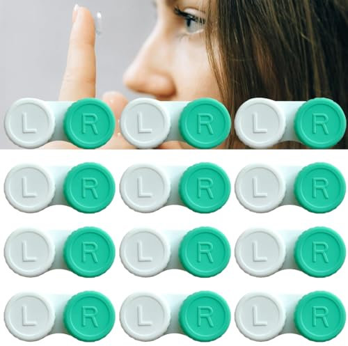 Étui à lentilles de contact, 12 pièces housse de protection pour lentilles de contact, ensemble de lentilles de contact de voyage, pour la maison et les voyages, multicolore