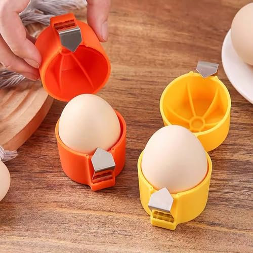 6 Portable Eggshell Opener Remover - Multifunctional Egg Cracker Separator Tool for Effortless Egg Opening & Peeling
