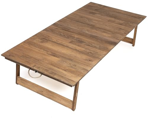 Handgefertigter Faltbarer Picknicktisch, Massivholz, 150x70x35 cm, 6 Personen, 2 Farben (Walnuss)