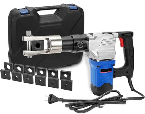 XUXIAO Pinza crimpatrice idraulica per Cavi, Pinza crimpatrice per terminali, pinze crimpatrici idrauliche elettriche da 2200 W, per Rame, Morsetti rotanti a 360°, terminali in Alluminio,240C