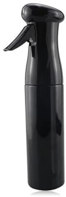SHUIXIAYUE Botella de spray de peluquería de 300 ml, pulverizador de agua recargable continuo, para peluquería, peluquería, herramientas para el cuidado del cabello (color negro)