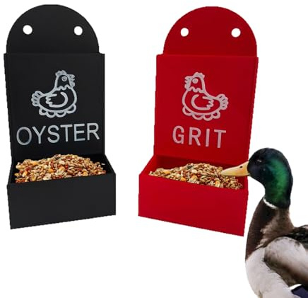 Grit Feeder for Chicken Coop - Duck Feeding Trough | Hangable Chicken Feeding Trough for Farm Backyard, Duck Food Dispenser