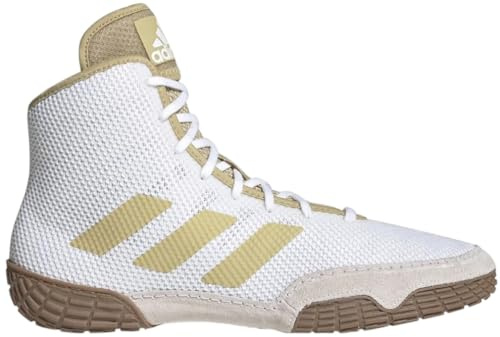 adidas Tech Fall 2.0 Indoor Ringerschuhe Wrestlingschuhe Weiss/Gold/braun FZ5389 (weiß, EU Schuhgrößensystem, Erwachsene, Numerisch, M, 40)