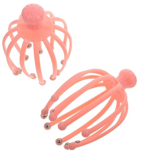 Healvian Masseur De Tête Portatif 2 Pièces Multifonctions 12 Griffes, Outil De Massage Du Cuir Chevelu Ergonomique Pour Détente, Stimulation Sanguine, Usage Quotidien Et Voyage