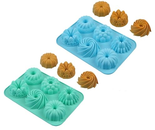 Práctica herramienta de silicona para hornear pasteles de galletas, hecha a mano, pequeña savarin, apta para lavavajillas, herramienta de manualidades, moldes antiadherentes para galletas